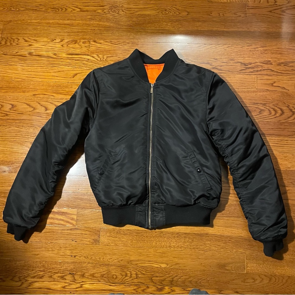 Mens small black bomber jacket
